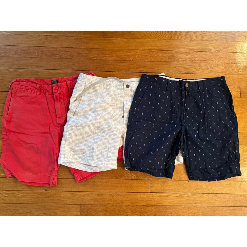 Mens Size 32 J.Crew Shorts & Onia Trunks - 3pc Lot